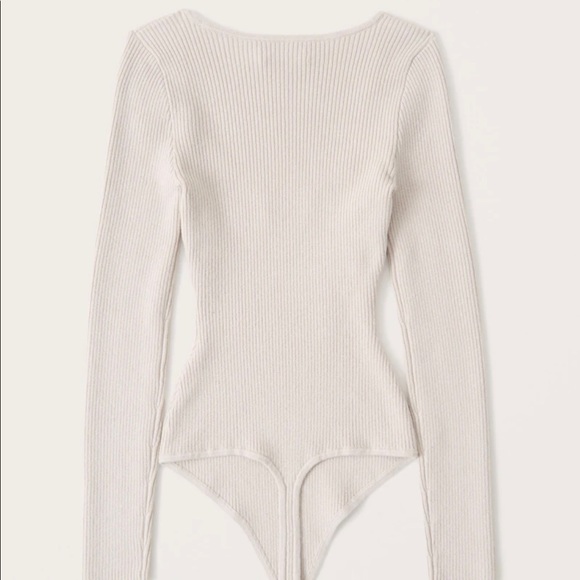 Beige/cream sweater bodysuit - Picture 2 of 5